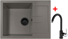 Sinks AMANDA 650 BL Nanotruffle + MIX 35 Nanoblack 